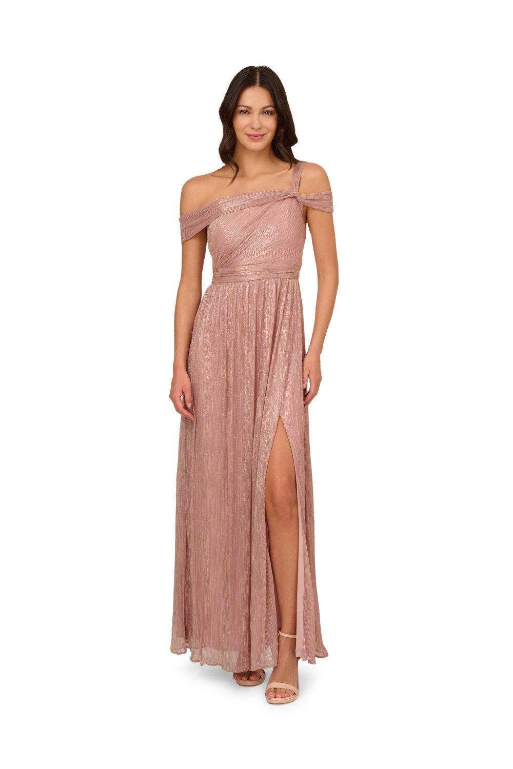 Dresses Crinkle Metallic Gown Adrianna Papell